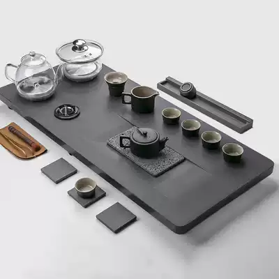 New product Wu Jinshi tea tray Kung Fu tea set Automatic induction cooker integrated household simple tray kettle