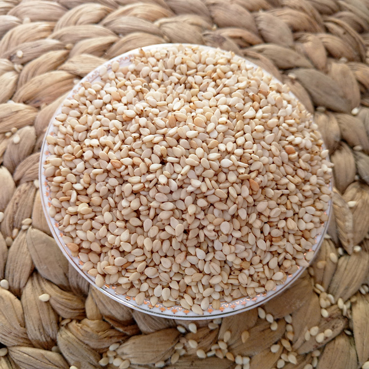 Farmhouse self-production with leather and white sesame batch of fresh mixed grain free from washing self-pressed oil 250g raw white sesame non-cooked