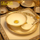 High-end hotel ceramic tableware hotpot set