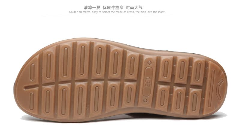 Hiển thị giày nam đi biển gân bò đi dép xăng đan hai người dùng bên ngoài giày dép nam 713225N02 giày fashion