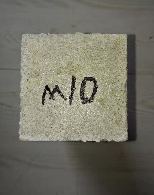 The M10 mortar sends the test block to the test