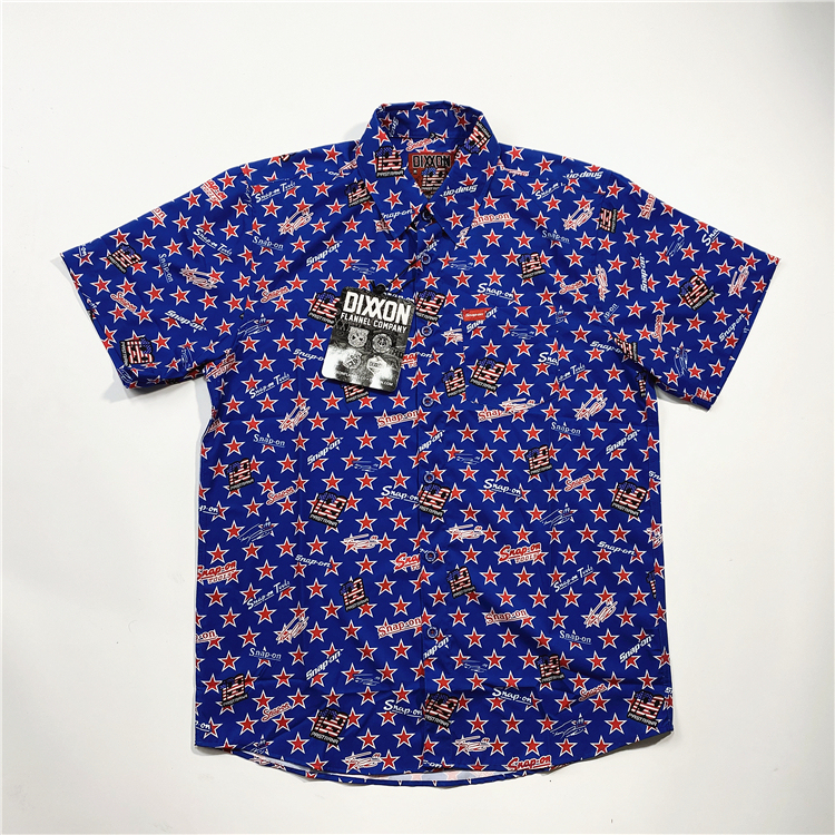 Trendy West Coast Men's Short-Sleeve Shirt, Loose Fit, Large Size Shirt, Quick-Drying Fabric, Cosmic Starry Sky