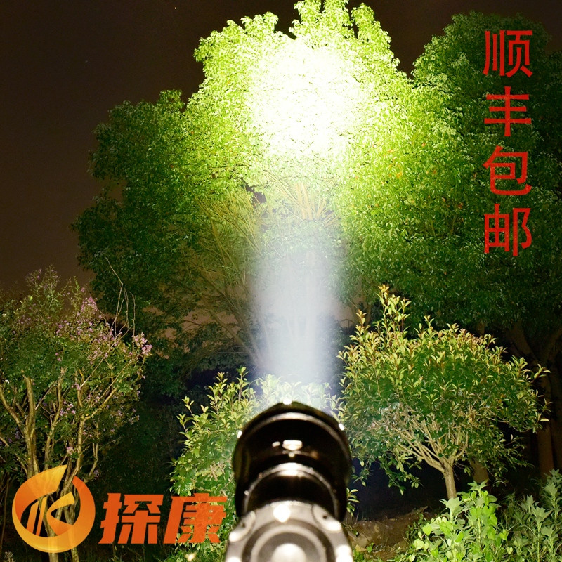 Lang Sunda freak python intense light flashlight superbright LED rechargeable fishing far-shot search Flood rescue searchlight