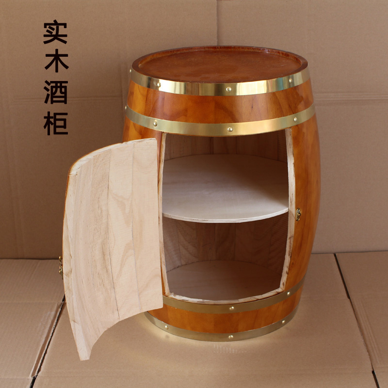 Oak barrel wine cabinet bar home decoration wine cabinet red wine barrel solid wood door wine cabinet locker custom
