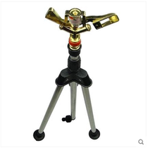 4-point alloy double-spray rocker rain bird nozzle stainless steel tripod lawn garden 360-degree rotating cooling sprinkler irrigation