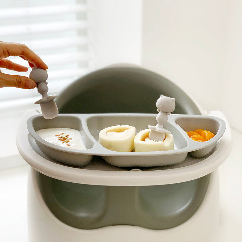 Jellymom Baby Silicone Soft Sponshot Fork Set Children's Baby Food Tableware Food Grade Tableware Package Box