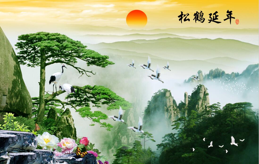 Adult 1000 pieces of wooden puzzle 1500 educational toys gift landscape painting living room decoration painting Songhe Yannian