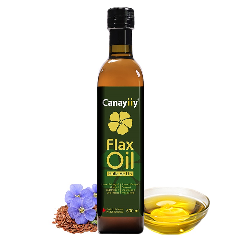 进口冷榨亚麻籽油一级500ml