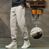 Осенние демисезонные вельветовые спортивные штаны, мужские зимние джинсы с начесом