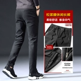 Демисезонные шерстяные утепленные штаны, бархатные удерживающие тепло повседневные брюки