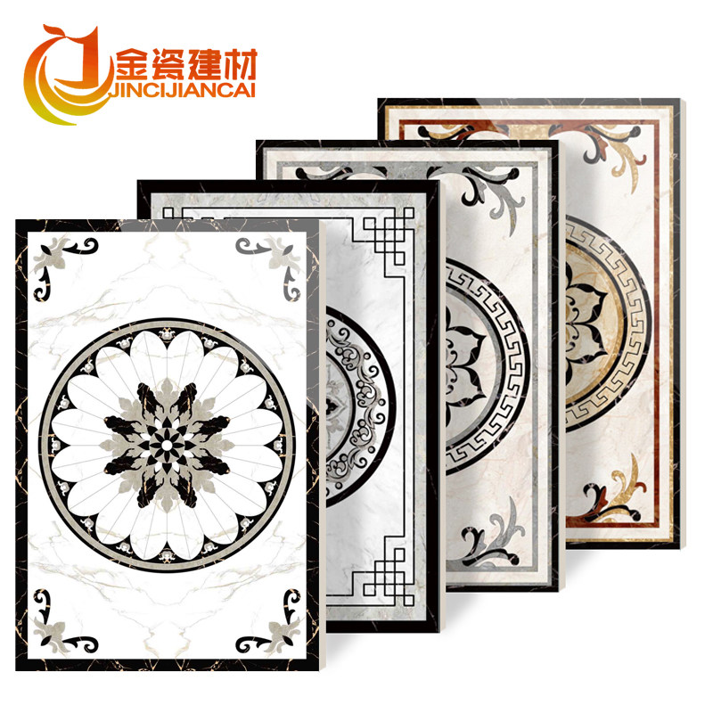 Whole house custom parquet tile living room dining room imitation waterjet puzzle floor tiles into the entrance corridor entrance to throw crystal bricks