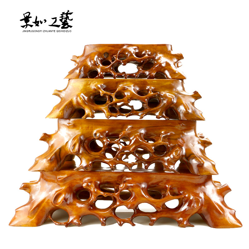 Custom-made handmade fish tank odd stone base solid wood root carving art craft gift decoration living room decoration can be grooved