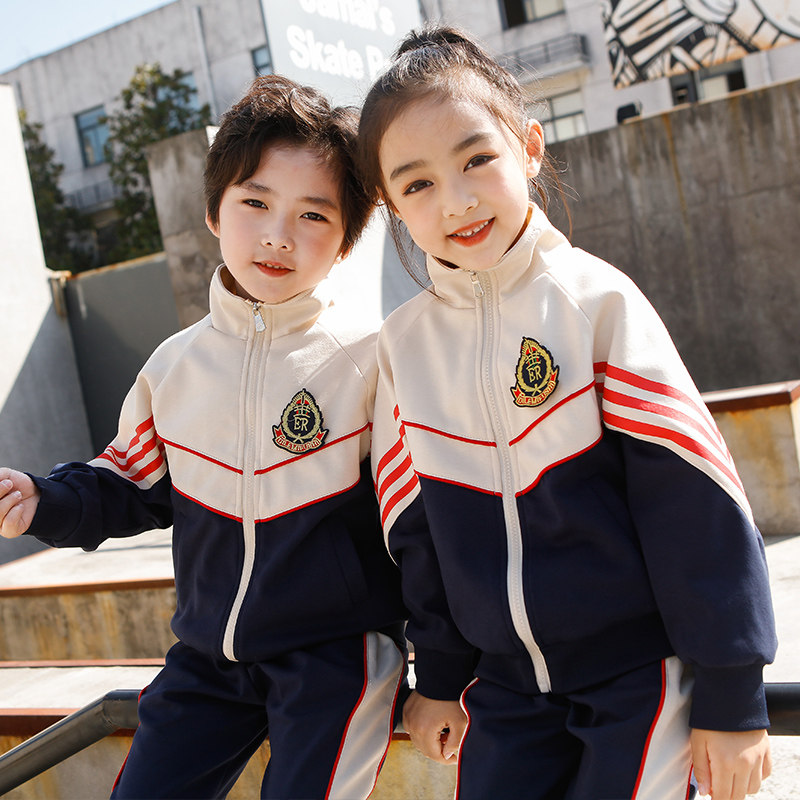 Primary School Uniforms Spring Autumn Clothing New Pure Cotton College Wind Kids Class Suit Plus Suede Kindergarten Garden Clothes Winter Style