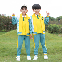Kindergarten Garden clothes Spring and autumn funds Three sets of children Leisure College Wind sports class clothes Primary school Childrens school uniforms 1st grade