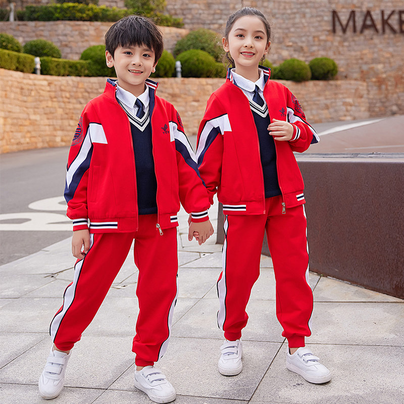 Elementary school uniform spring and autumn 2021 new sportswear children's class uniform Chinese style kindergarten garden uniform spring and autumn