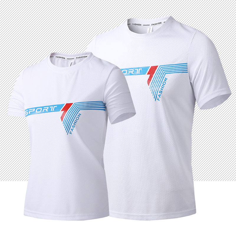 Summer Breakthrough Dry Dry Dry Men and Women with Short Sleeve Dry T-shirt Outdoor Large Course Sports Sweating Half Blood Shirts