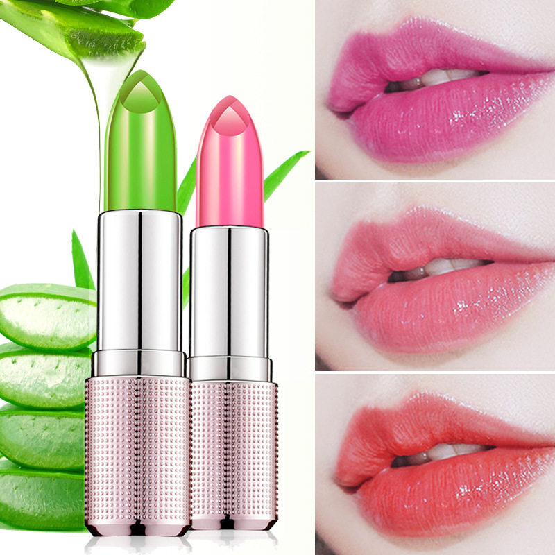 South Korea Natural Aloe Vera Jelly Discoloration Mouth Red Persistent Moisturizing Nourishing not easy to get a cup crystal warm and variable lip balm