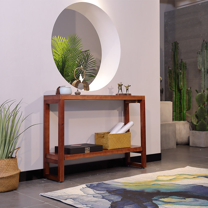 New Chinese style porch table porch table modern minimalist living room case side view table porch cabinet solid wood homestay furniture