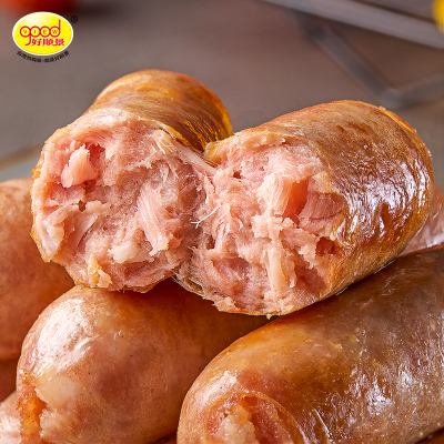 好顺景纯肉肠黑椒原味脆皮地道肠火山石烤肠台湾热狗烧烤香肠1斤