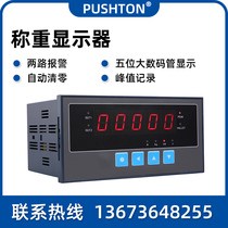 Pulston weighing display instrument Force value controller 2-way relay output peak alarm signal Hopper scale