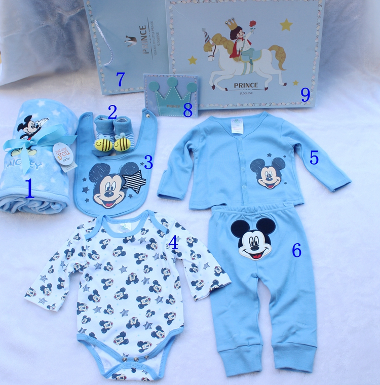 Disney baby baby gift box nữ trăng tròn tuổi trăm ngày quần áo cotton quà tặng sơ sinh công chúa nhỏ mùa hè - Bộ quà tặng em bé đồ trẻ em