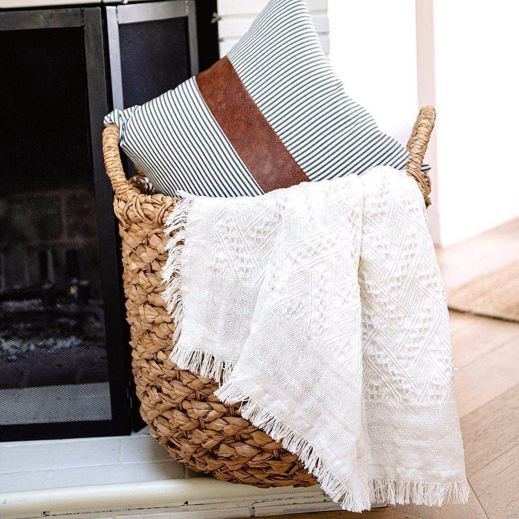 Special foreign trade export Japanese literature and art cotton linen summer breathable relief plaid three-dimensional cover blanket Leisure