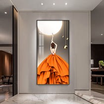 Light Extravaganza Beauties Genguan Decoration Painting Modern Minimalist Background Wall Mural Nordic Crystal Porcelain Corridor Aisle Hanging