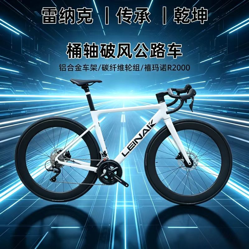Renak Qiankun Unisex Commuter Road Bike Aluminum Alloy Frame 16-Speed Carbon Fiber Wheelset
