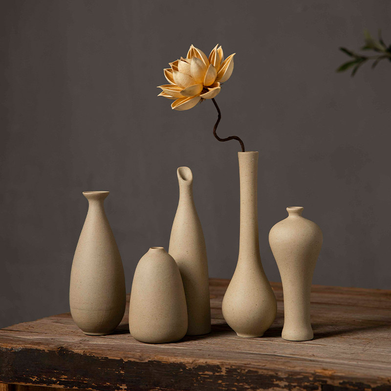 Jingdezhen ceramic vase drying flower utensils European-style flower arrangement modern minimalist living room home decorations