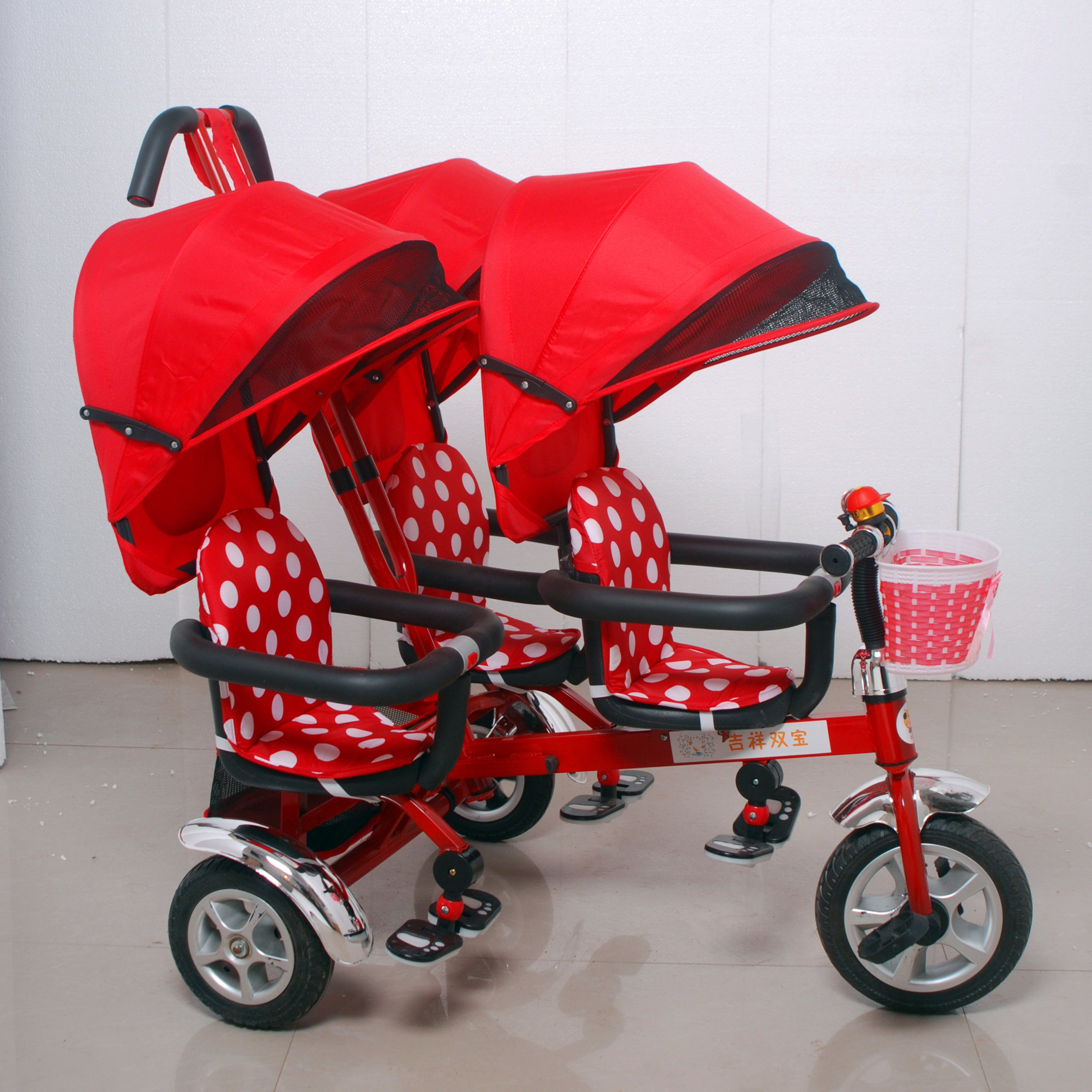 Second Baby Stroller Double Car Second Baby Artifact Triplet Trio Stroller Tricycle Bike Cart Cart