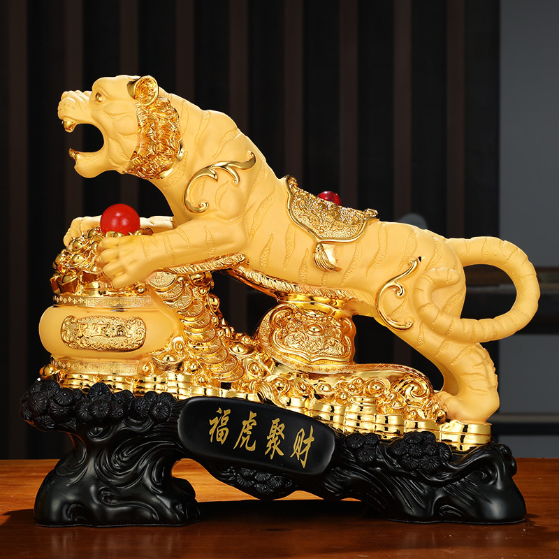 Resin Tiger Ornaments Feng Shui Year of the Tiger Mascot Town House Home Living Room Decorations Shop Opening Gifts Resin Tiger Ornaments Feng Shui Year of the Tiger Mascot Town House Home Living Room Decorations Shop Opening Gifts