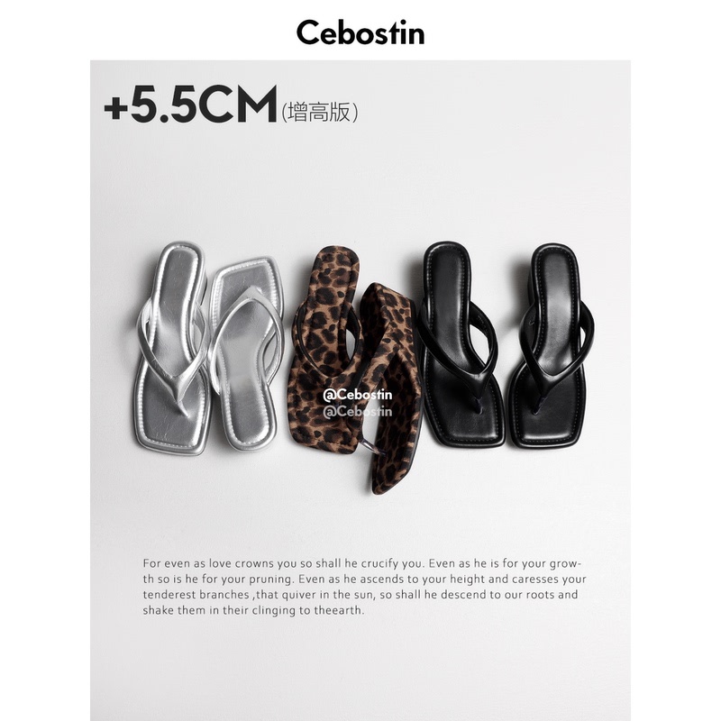 【Abdominal Muscle Store】Flip-Flops 5.5cm Height-Increasing Thick-Soled Thong Sandals for Women, Suitable for Outdoor Wear, 2026 Summer New Model