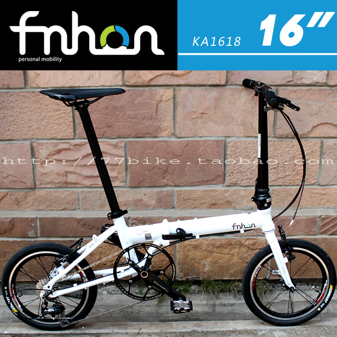 77bike rider recommendation! fnhon popular KA1618 variable speed 16 inch folding bicycle long distance substitute driving