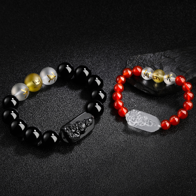 Genus Pig Genus Rabbit Genus Sheep Hai Mao Wei Three noble life Buddha hand bracelet 2021 mascot men and women hand string jewelry