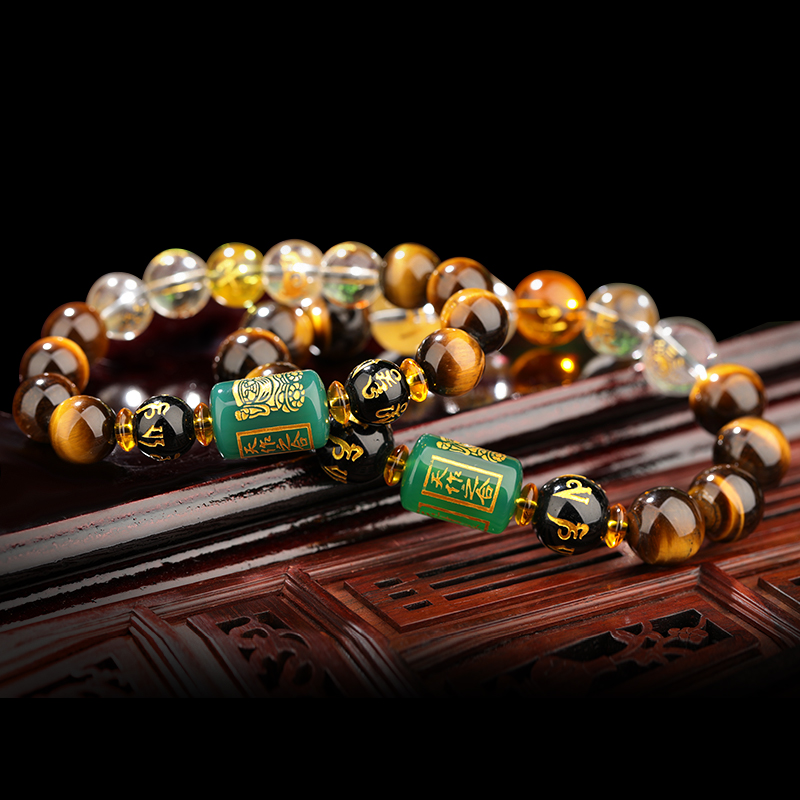 Metal chicken trine sextile Natal Buddha Transporter beads hand-wound zodiac chicken 2021 year of the Ox jewelry hand string men and women