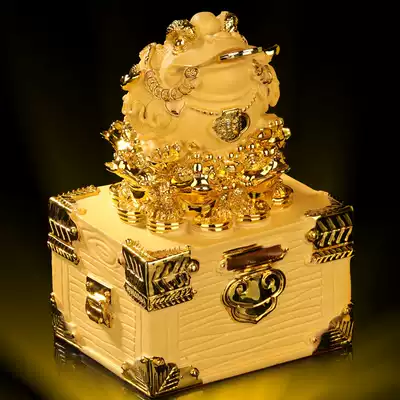 Toad box decoration 2021 Li Juming wealth box mascot Bafang fortune Feng Shui money box Household wealth box small