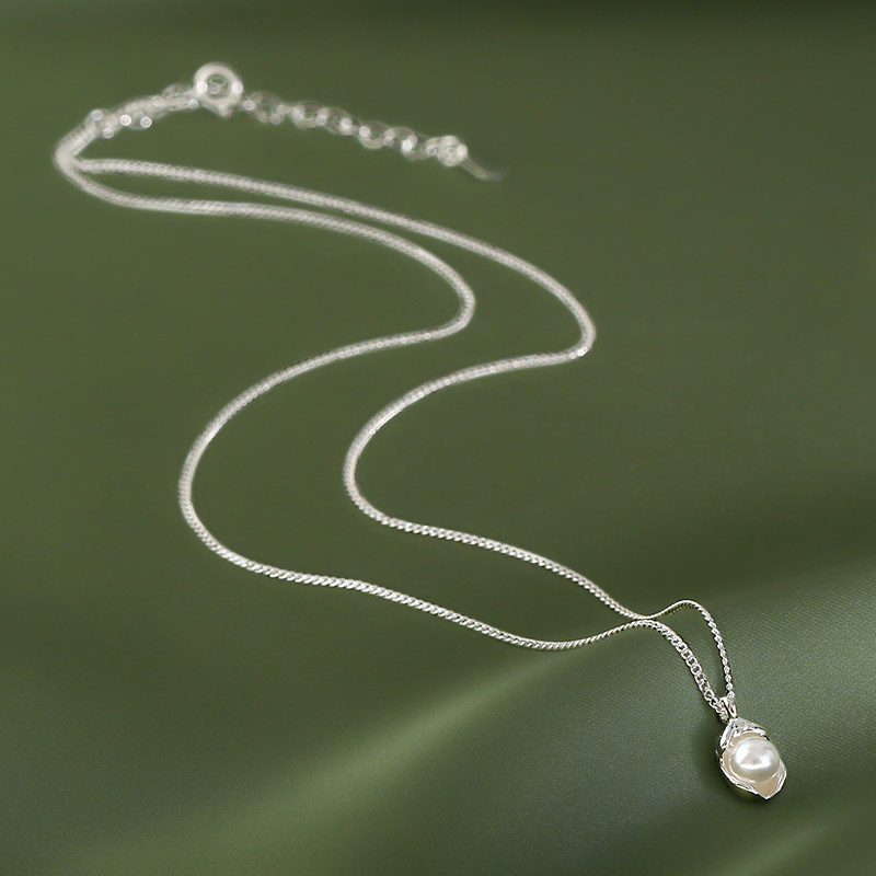 Otterles Special Cabinet Clear Cabin Withdrawal Cabinet Pick Up Leak S925 Silver Light Lavish Pearl Pendant Necklace Outlets Female Accessories