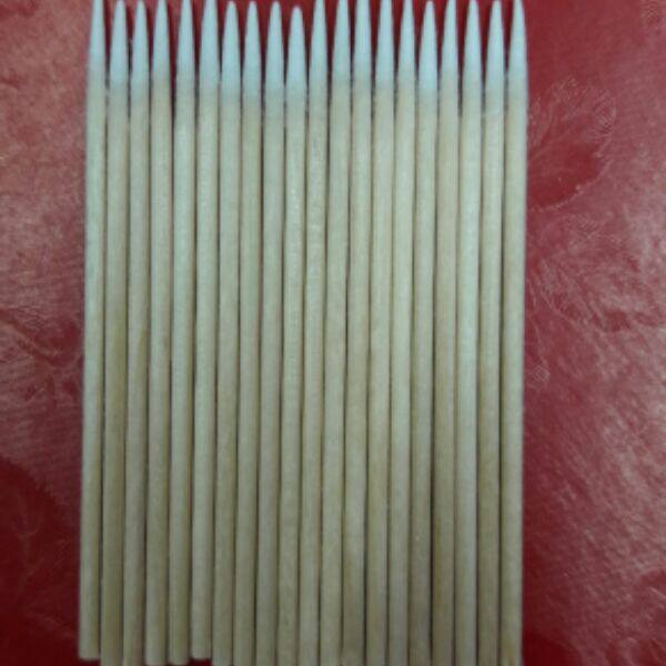 Korean semi-permanent pointed wood cotton stick beauty make-up color material embroidery special pointed small cotton stick tattoo wooden cotton stick