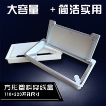Computer table wire hole cover desk top accessories walk through wire box white desk PP plastic thread box