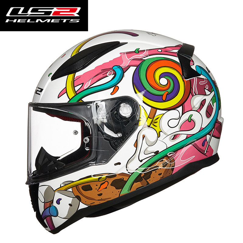 LS2 locomotive safety helmet male and female anti-fog all-armor Four Seasons large size Locomotive Sports Car safety helmet Children's helmet Summer