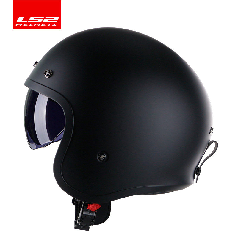 LS2 locomotive safety helmet Halle retro half helmet male and female head grey Four Seasons Locomotive Knight Safety Helmet