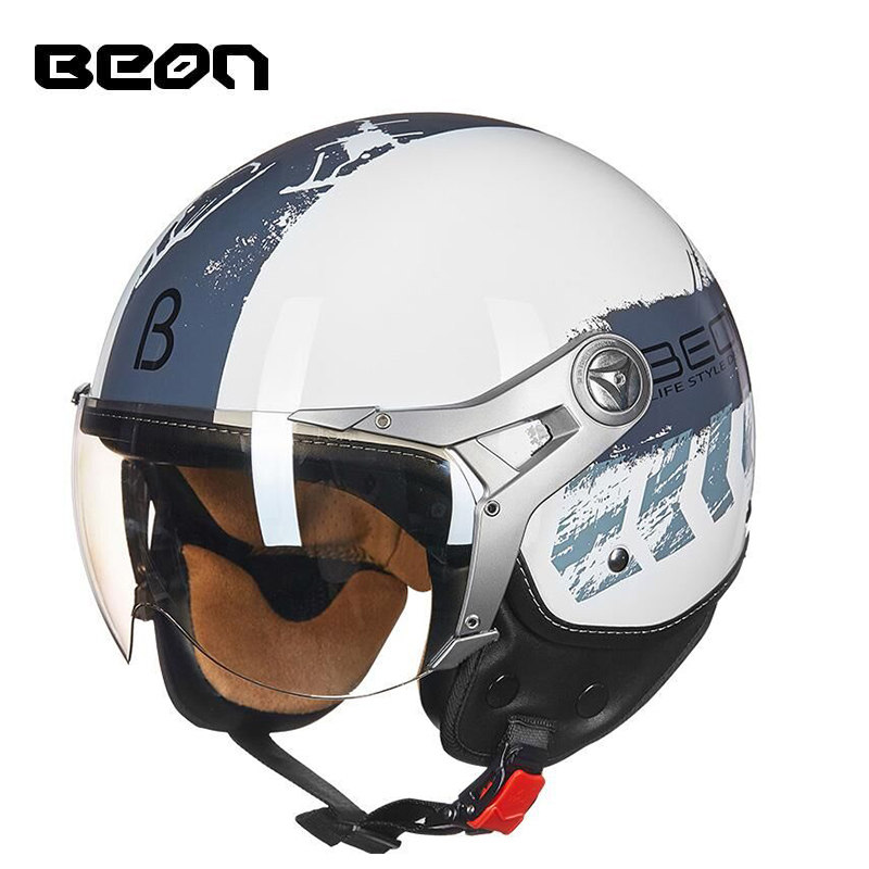 BEON Personality Cool Locomotive Hale Safety Helmet Semi-Season Riding male and female electric motor vehicles Safety helmet Summer light