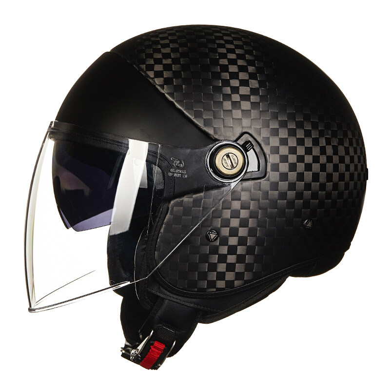 LS2 New Safety Helmet Carbon Fiber Half Armor Locomotive Summer Retro Racing Season Men And Women Semi-Clad Personality Cool