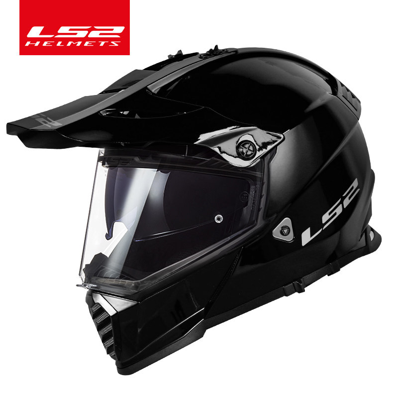 LS2 cross-country locomotive safety helmet male and female locomotive double-lens road pull full helmet four-season safety helmet MX436