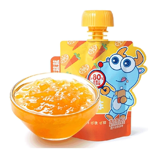 小鹿蓝蓝果冻胡萝卜橙味儿童零食60gX1袋