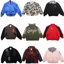 Old vintage Harajuku Street Hip Hop Loose Fan Jacket Embroidered Coats Men and Women F38