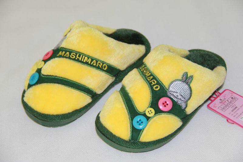 Pantoufles enfants en suède pour hiver - semelle caoutchouc - Ref 1018628 Image 47