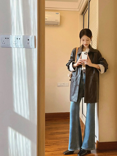 黑色皮衣外套女2025春秋新款酷飒风小个子爆款机车气质复古高级感