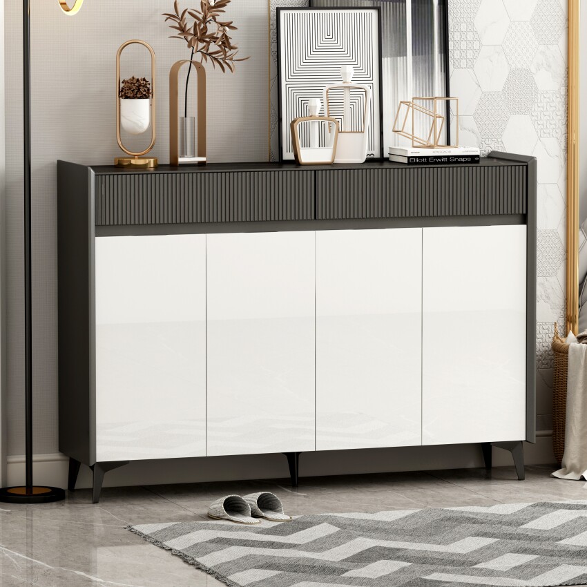 Light and luxurious entrance Footwear Cabinet Modern Minimalist Door Hall Cabinet Home Doorway Xuanguan Cabinet Large Capacity Rock Board Locker