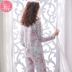 Đồ ngủ cho nữ Áo cotton dài tay mùa xuân và mùa thu Áo cardigan cỡ lớn Dịch vụ gia đình bằng vải cotton mỏng - Nam giới